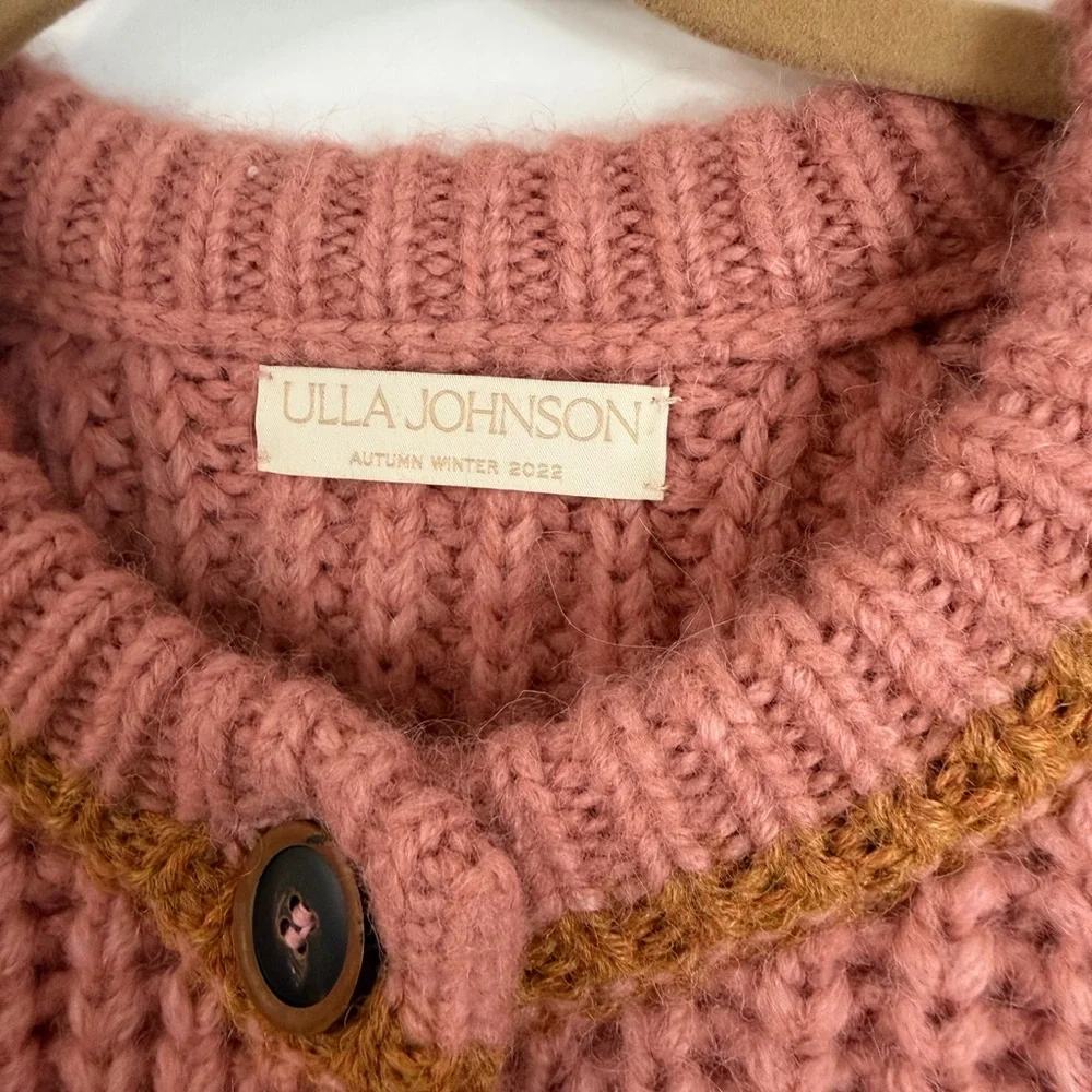 Ulla Johnson Elle Cardigan/Sweater in Rosewood. - Picture 5 of 7